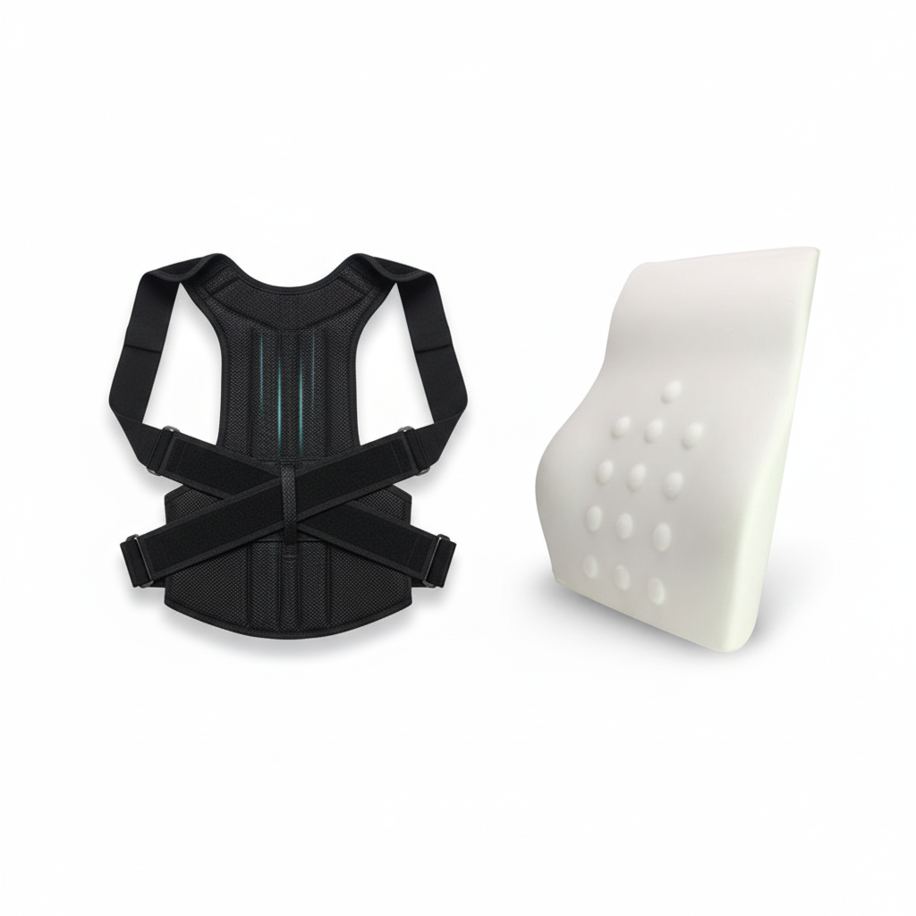 Lavora Senza Dolori - Kit Completo Postura da Ufficio con Supporto Lombare